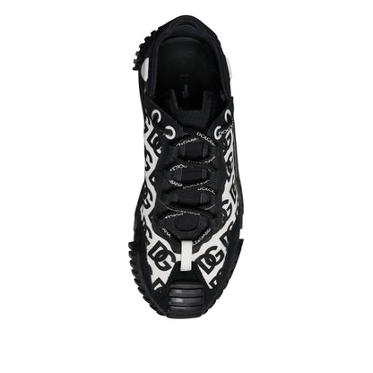 Dolce & Gabbana Black Logo Lace Up Low Top NS1 Sneakers Shoes