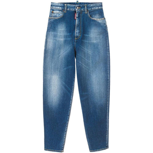 Dsquared² Blue Cotton Jeans & Pant Dsquared² Dark Slate Blue