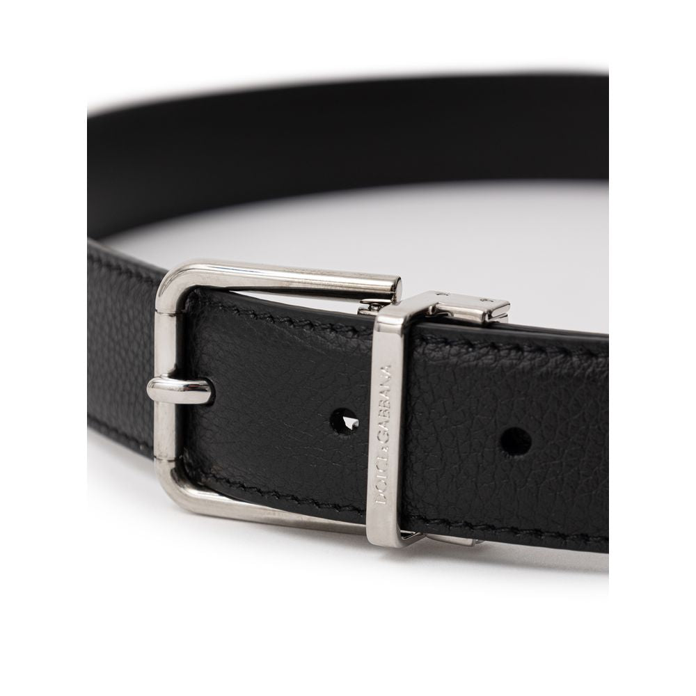 Dolce & Gabbana Black Leather Regular Belt