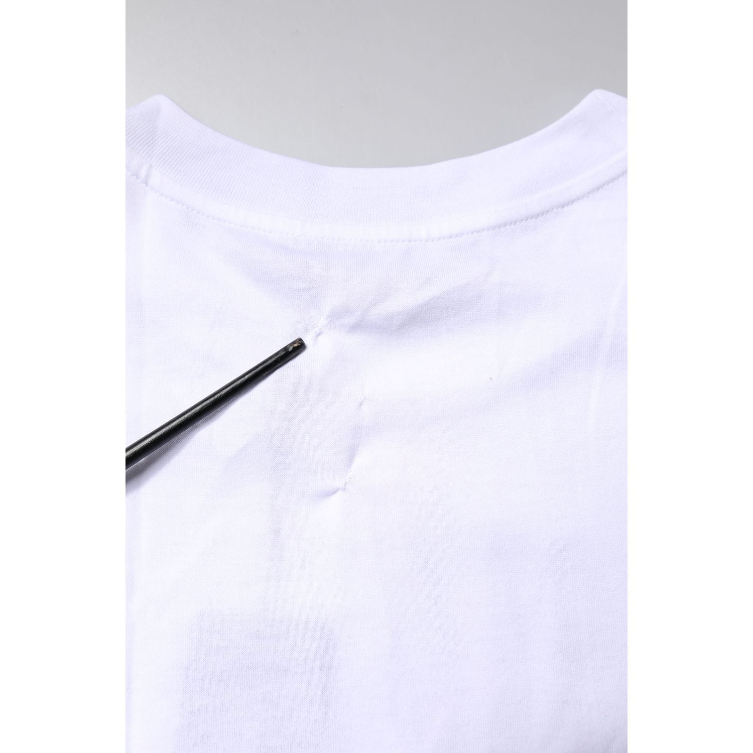 Dolce & Gabbana White Printed Round Neck Top Cotton T-shirt