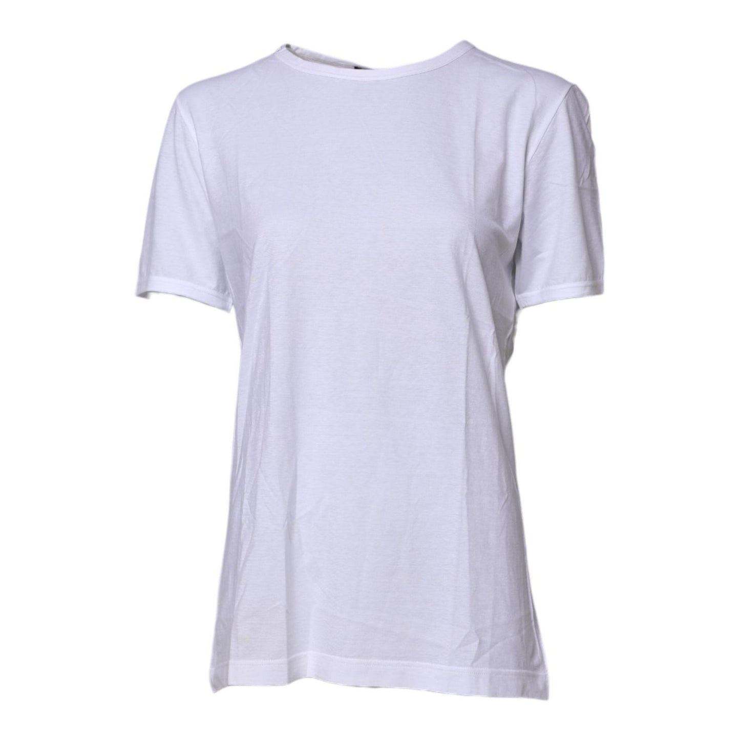 Dolce & Gabbana White Short Sleeves Round Neck Top T-shirt