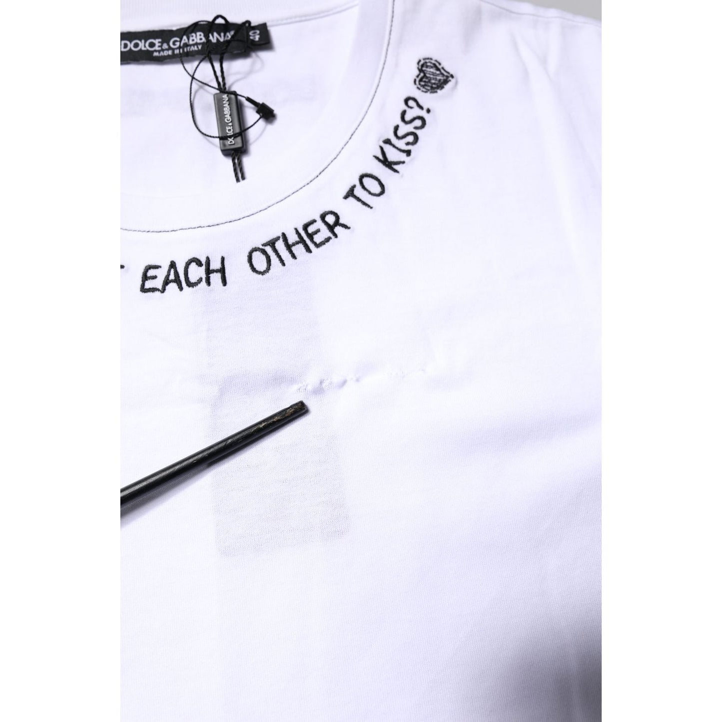 Dolce & Gabbana White Cotton Sleeveless Printed Tank T-shirt