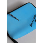 Dolce & Gabbana Blue DG Logo Print Clutch Zip Borse Pouch Bag