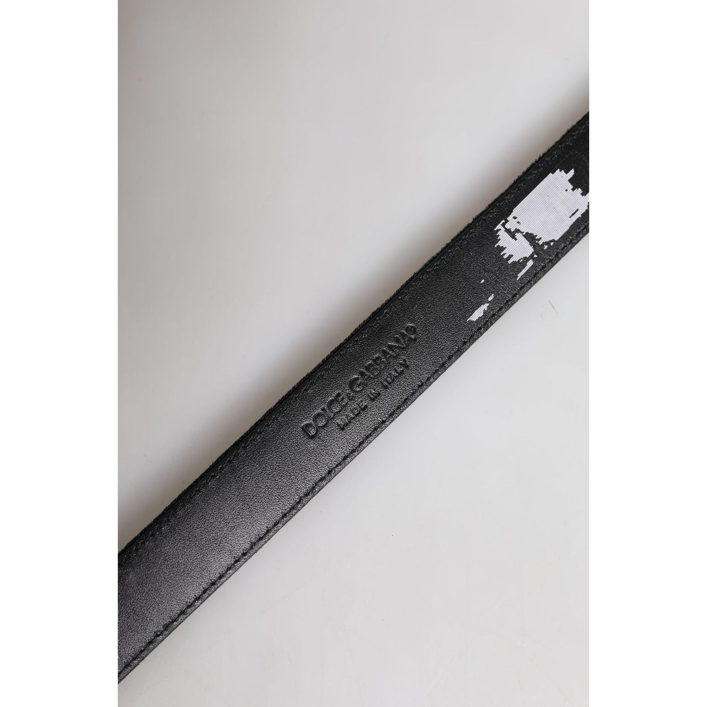 Dolce & Gabbana Black Leather Metal Buckle Classic Belt