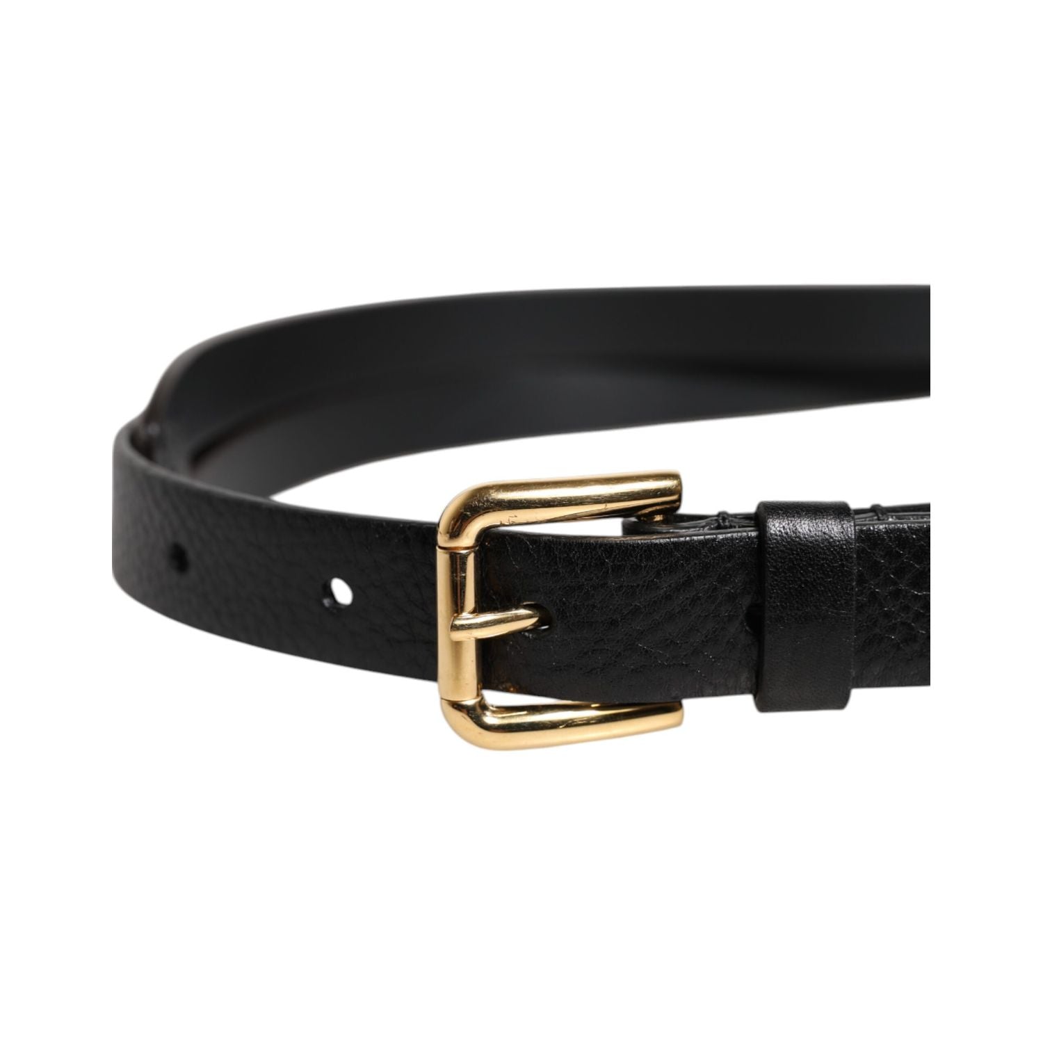 Dolce & Gabbana Black Leopard Classic Gold Metal Buckle Belt