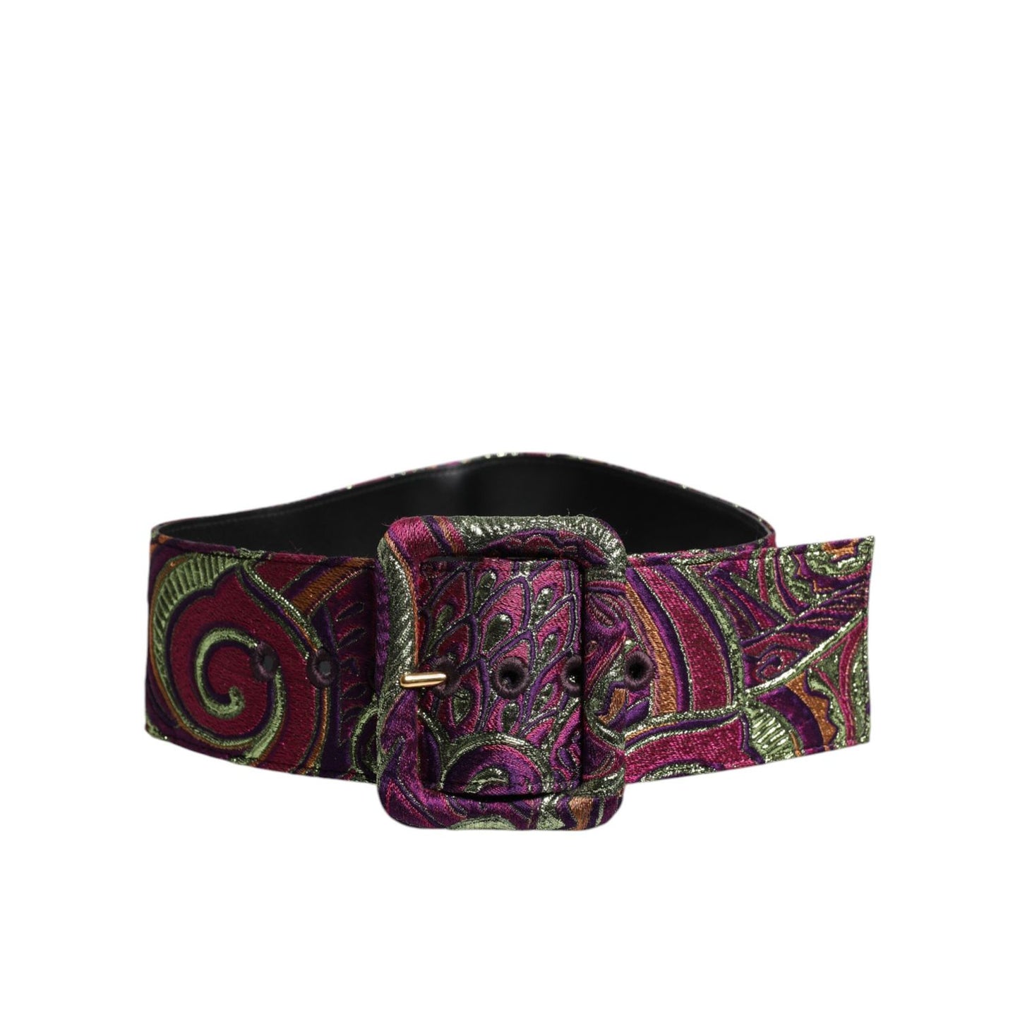 Dolce & Gabbana Multicolor Floral Jacquard Wide Waist Belt