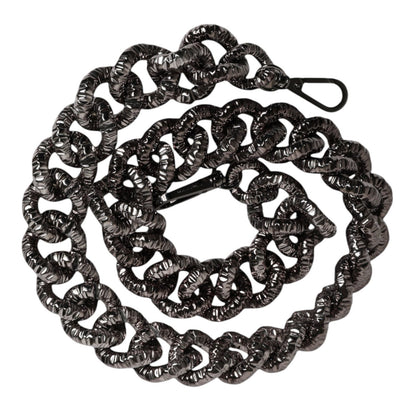 Dolce & Gabbana Black Chain Logo Engraved Bag Shoulder Strap