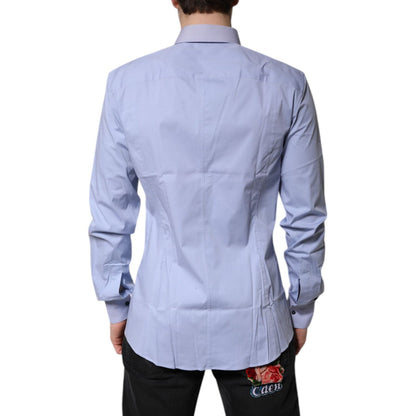 Dolce & Gabbana Light Blue Cotton SICILIA Dress Formal Shirt