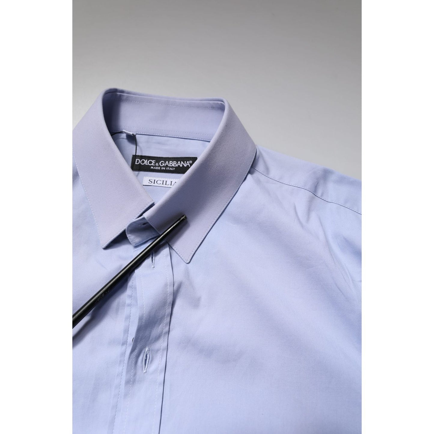 Dolce & Gabbana Light Blue Cotton SICILIA Dress Formal Shirt