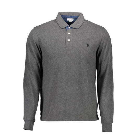 U.S. POLO ASSN. Gray Cotton Men Polo Shirt US-9835-XXL