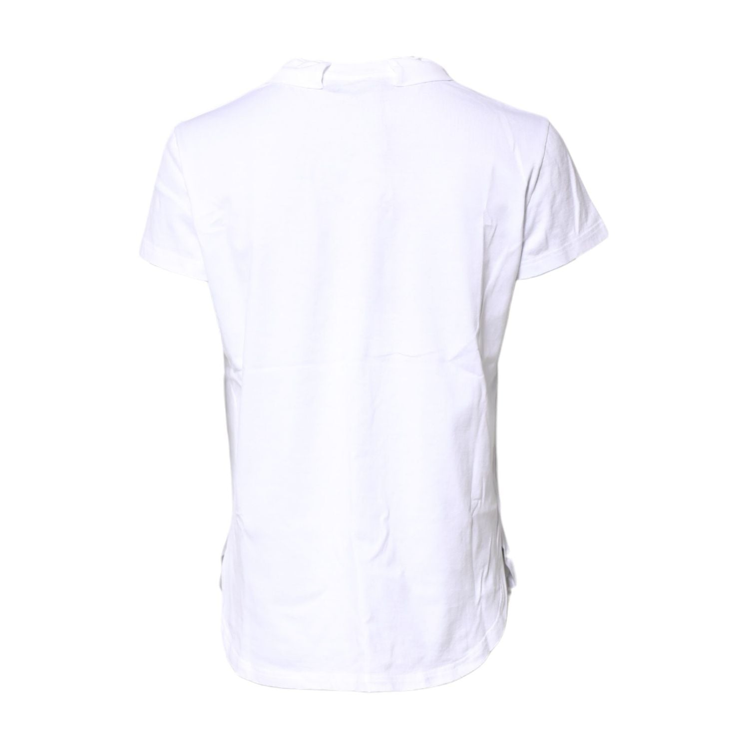 Dolce & Gabbana White Logo Crown Cotton Crew Neck T-shirt