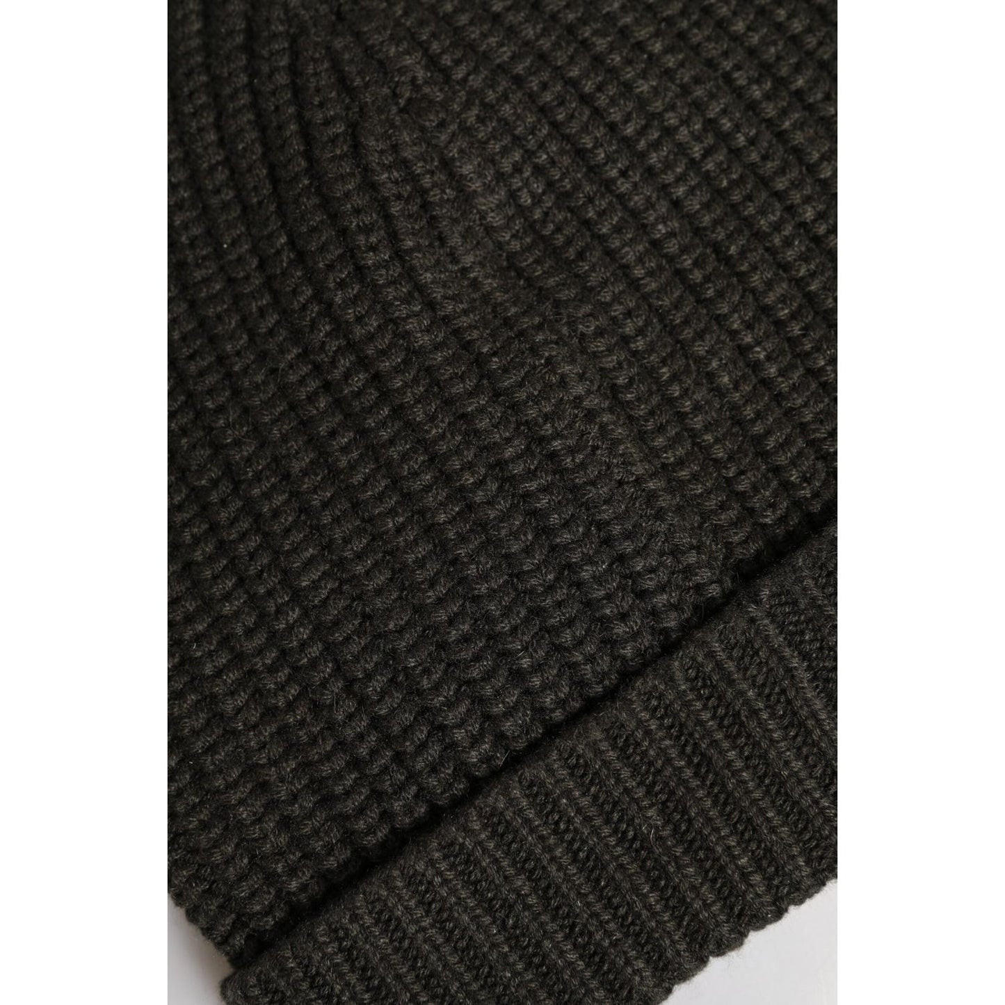 Dolce & Gabbana Dark Gray Cashmere Knit Winter Beanie Hat