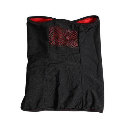 Dolce & Gabbana Black Nylon Knitted Neck Warmer Balaclava Scarf