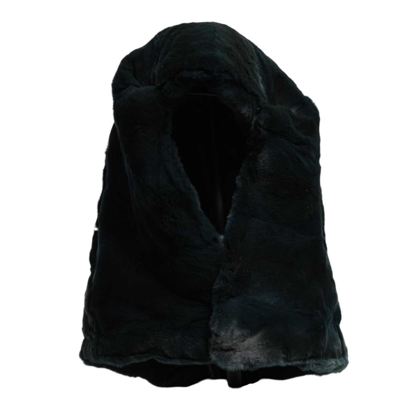 Dolce & Gabbana Black Weasel Fur Womens Beanie Hat