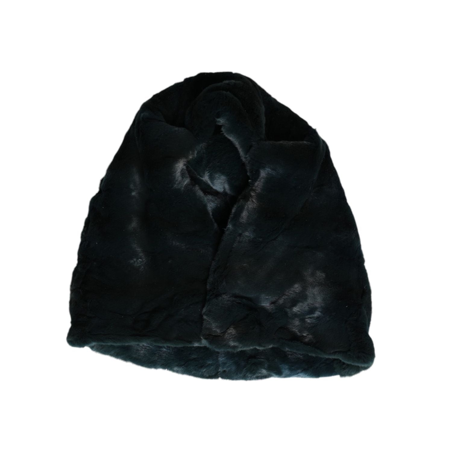Dolce & Gabbana Black Weasel Fur Womens Beanie Hat