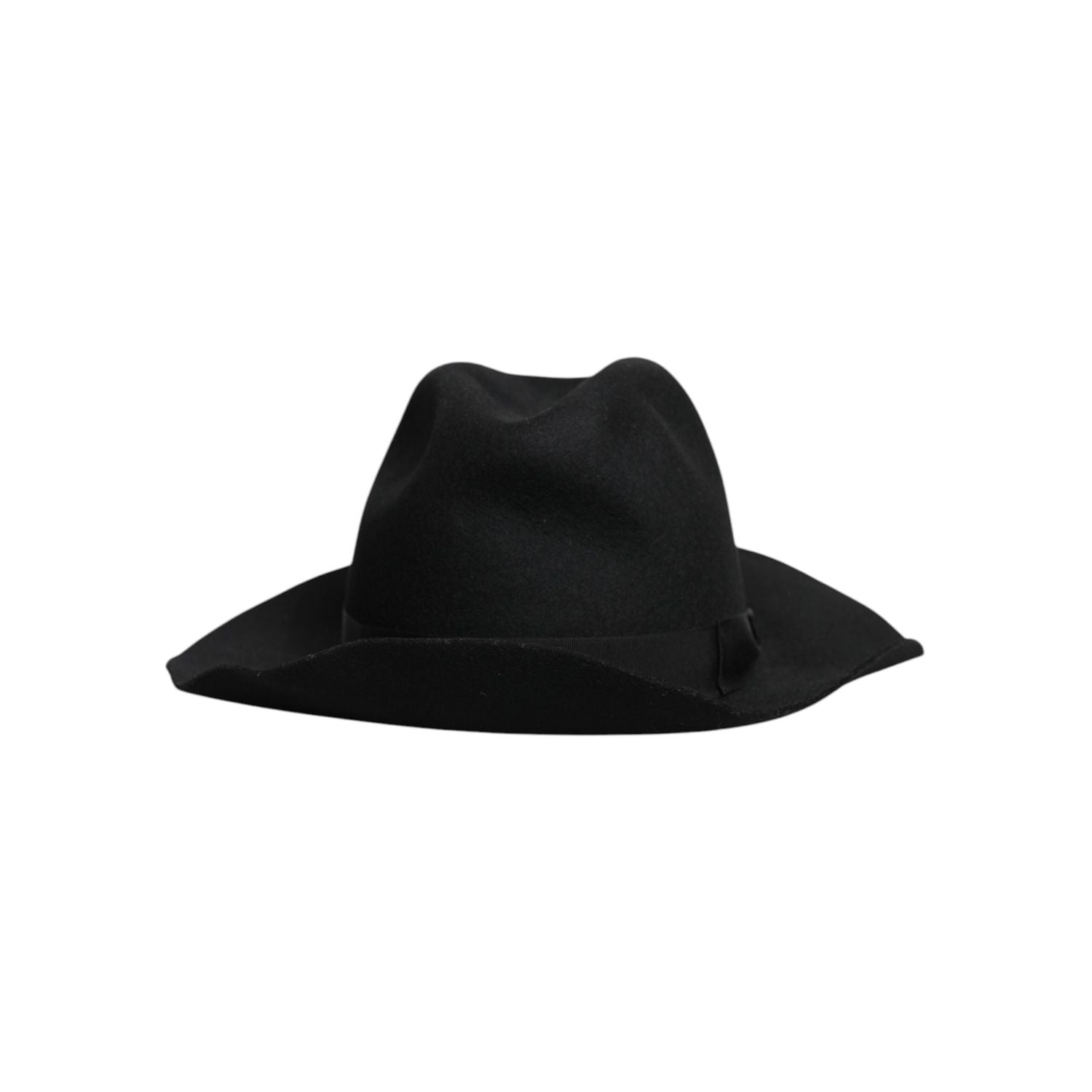 Dolce & Gabbana Black Wide Brim Trilby Fedora Hat