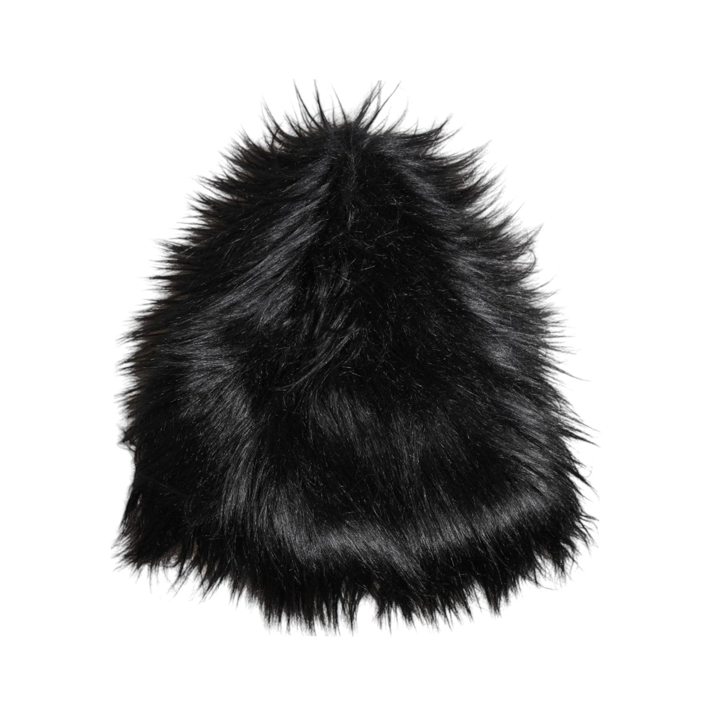 Dolce & Gabbana Black Acrylic Fur Womens Bucket Hat