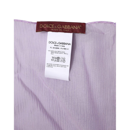 Dolce & Gabbana Purple Silk Rectangle Wrap Shawl Scarf