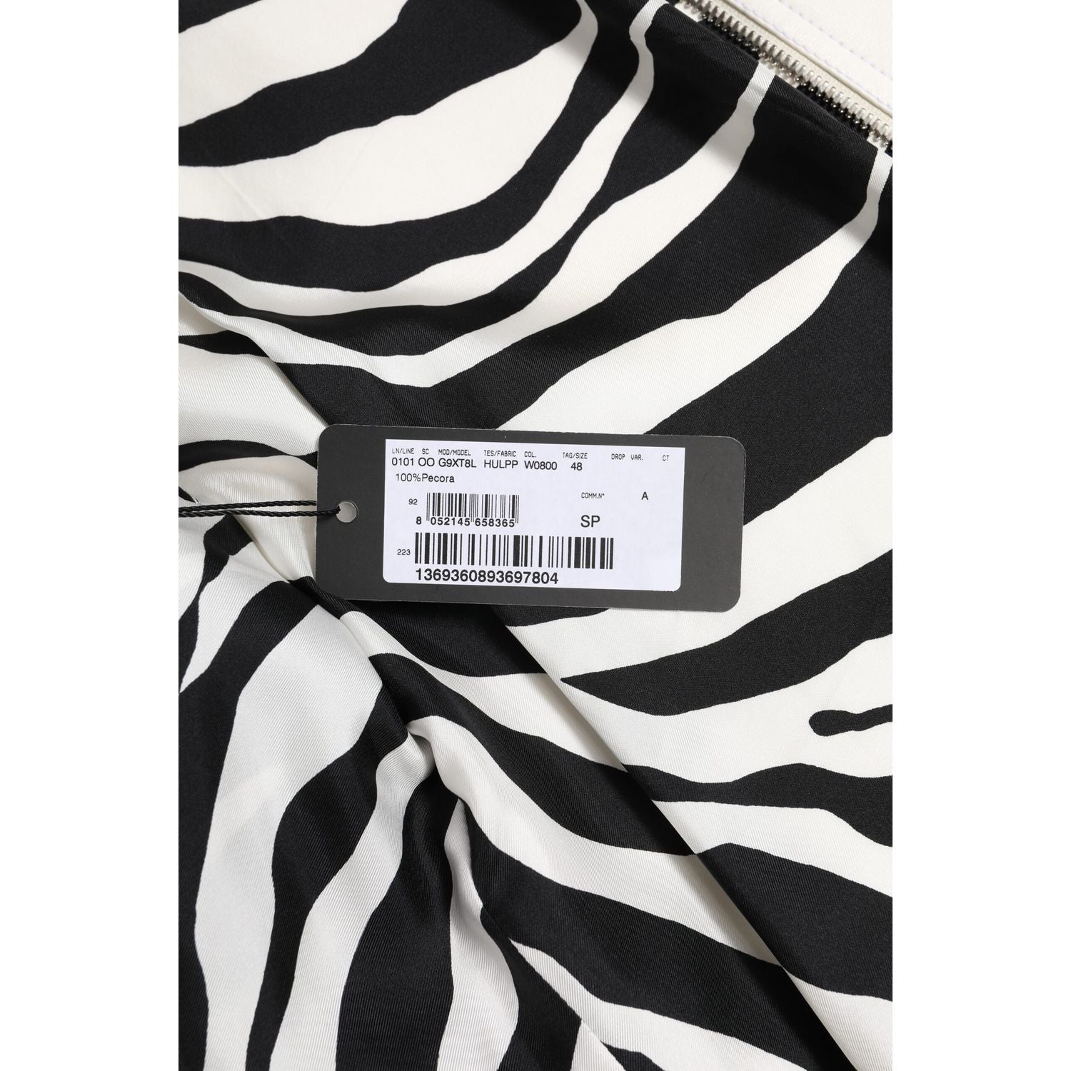 Dolce & Gabbana White Collared Full Zip Biker Coat Jacket