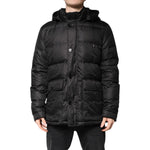 Dolce & Gabbana Black Hooded Parka Coat Winter Jacket