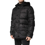 Dolce & Gabbana Black Hooded Parka Coat Winter Jacket