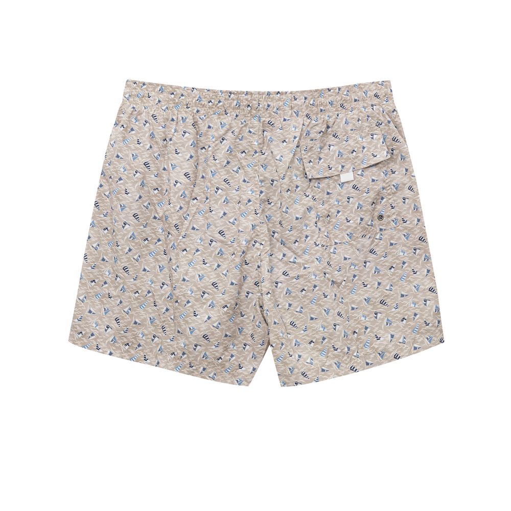 Canali Beige Polyester Swim Shorts