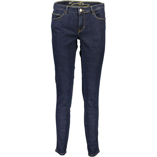 Guess Jeans Blue Cotton Women Jeans Guess Jeans Dark Slate Gray