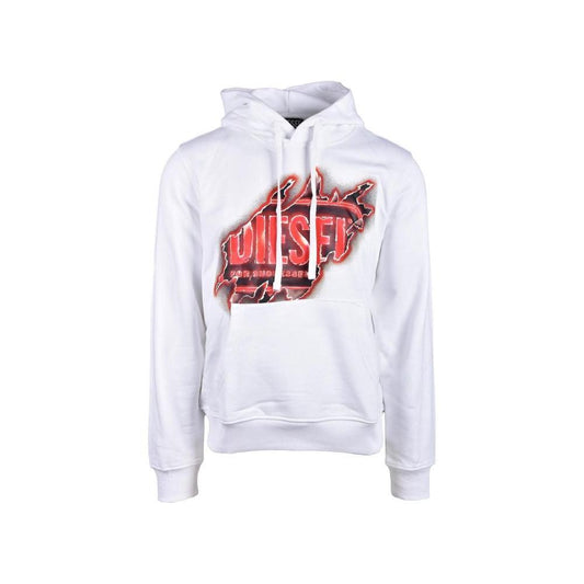 Diesel White Cotton Hoody DI-16627000008-IT48 | L