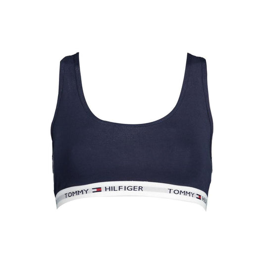 Tommy Hilfiger Blue Cotton Women Sports Bra Tommy Hilfiger Dark Slate Gray