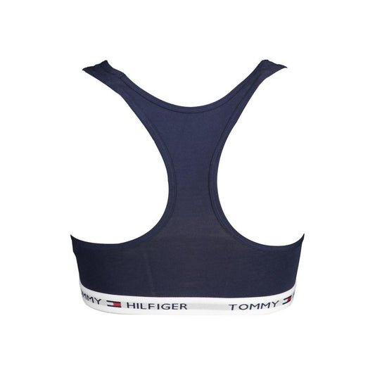 Tommy Hilfiger Blue Cotton Women Sports Bra Tommy Hilfiger Dark Slate Gray