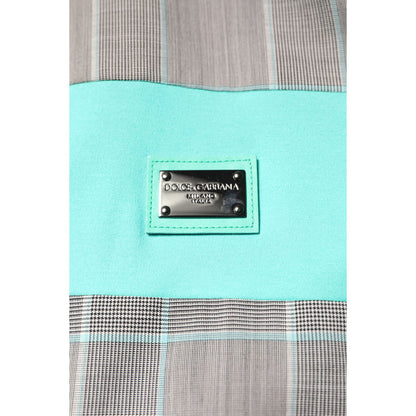 Dolce & Gabbana Multicolor Plaid Full Zip Windbreaker Jacket