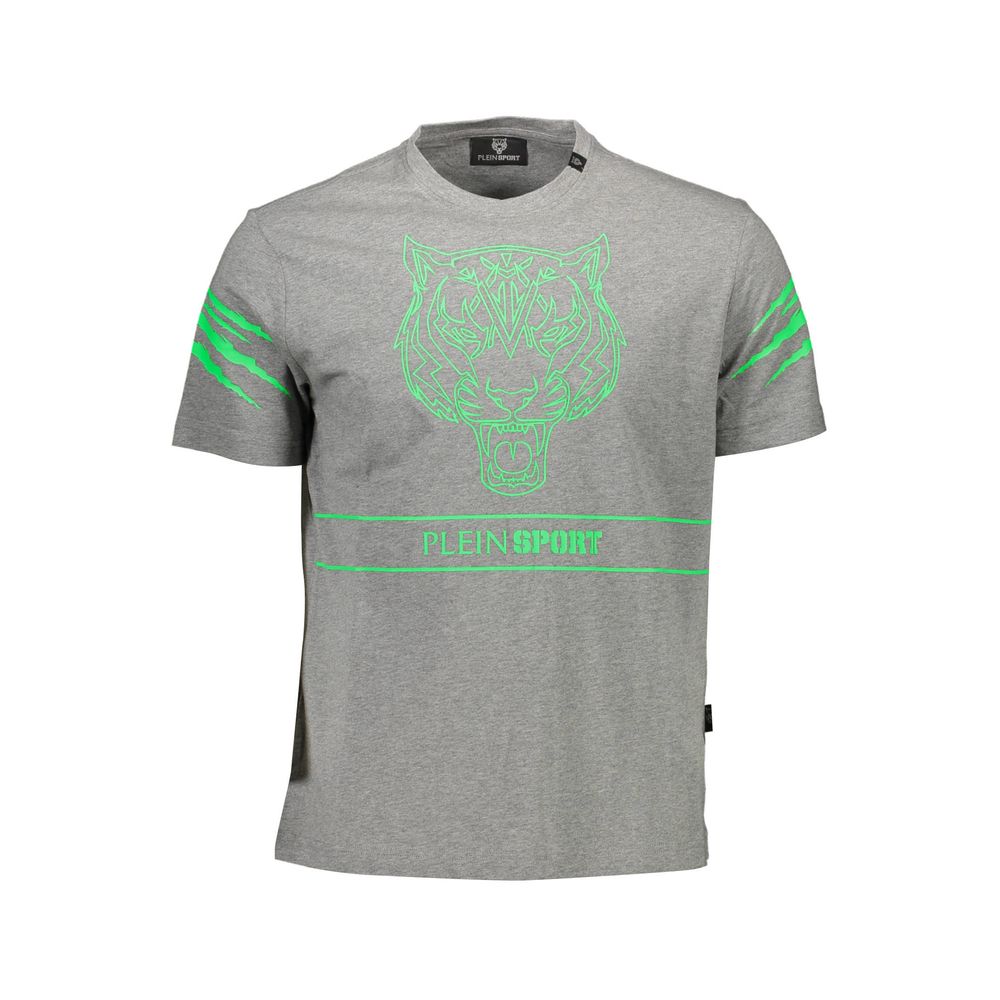 Plein Sport Gray Cotton T-Shirt
