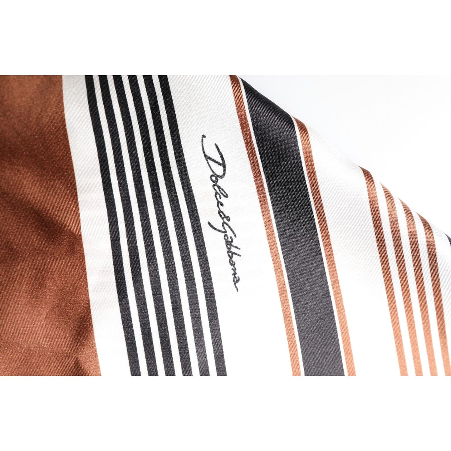 Dolce & Gabbana Multicolor Striped Silk Short Sleeves Shirt