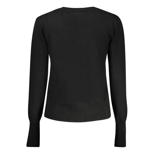 Guess Jeans Black Polyester Sweater Guess Jeans Black