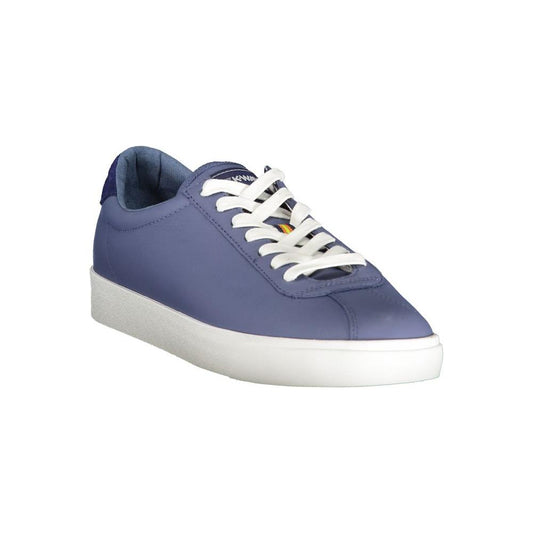 K-WAY Chic Contrast Laced Sports Sneakers with textured design, featuring polyester, cotton, leather blend and K-WAY logo.