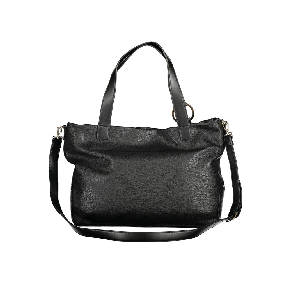 Front view with bag zipped and handles upright.