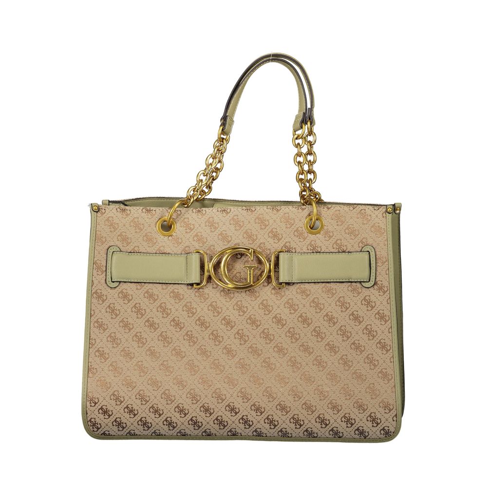 Front view with bag zipped and handles upright.