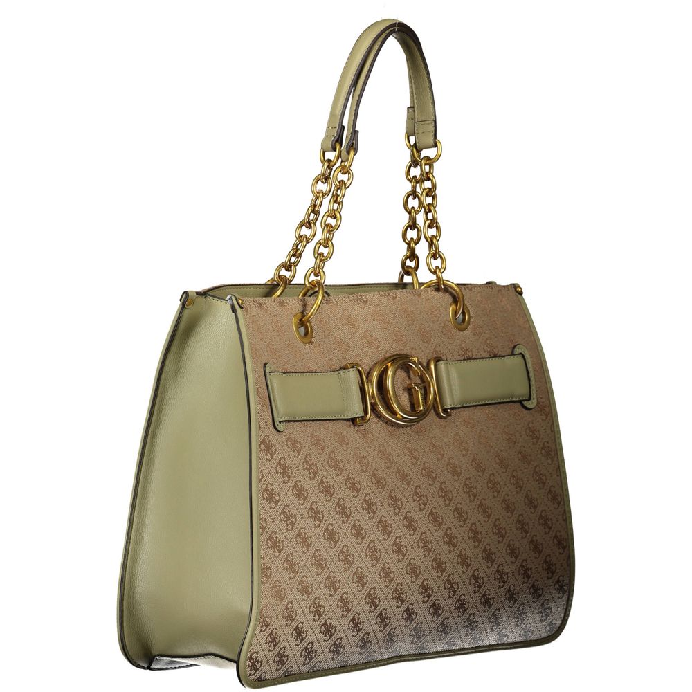 Front view with bag zipped and handles upright.