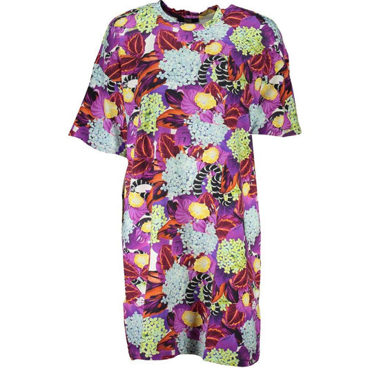 Cavalli Class Purple Cotton Dress
