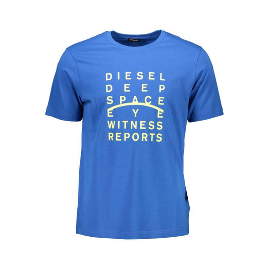 Diesel Blue Cotton Men T-Shirt