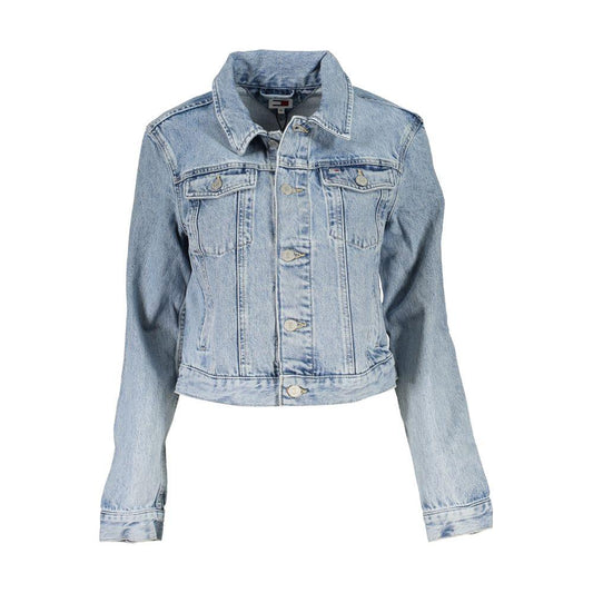 Tommy Hilfiger Light Blue Cotton Women Jacket