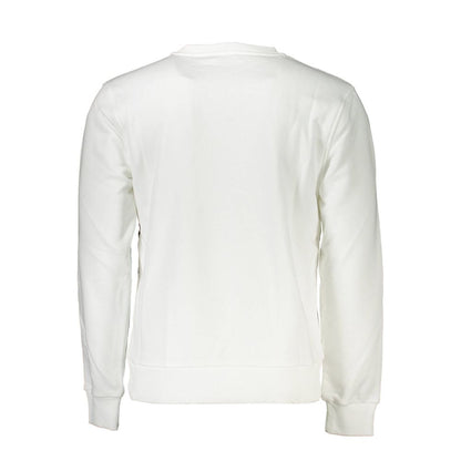 Cavalli Class White Cotton Sweatshirt