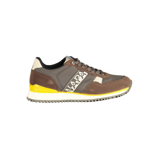 Napapijri Brown Polyester Men Sneaker