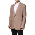 Dolce & Gabbana Beige TAORMINA Single Breasted Coat Blazer KOS2315-58