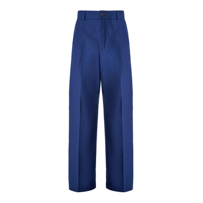 Gucci Blue Classic Cotton Pants