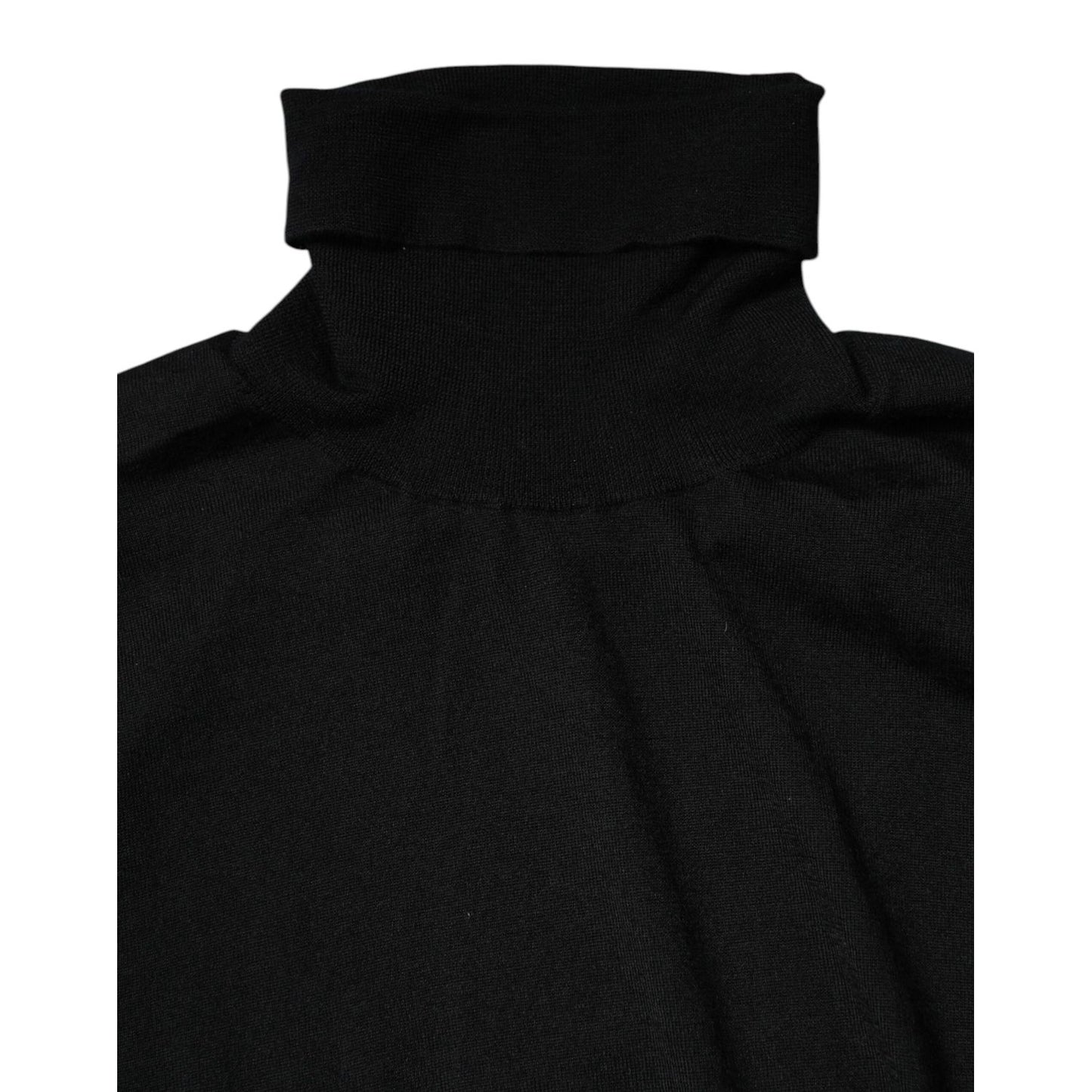 Dolce & Gabbana Black Cashmere Knitted Men Pullover Sweater