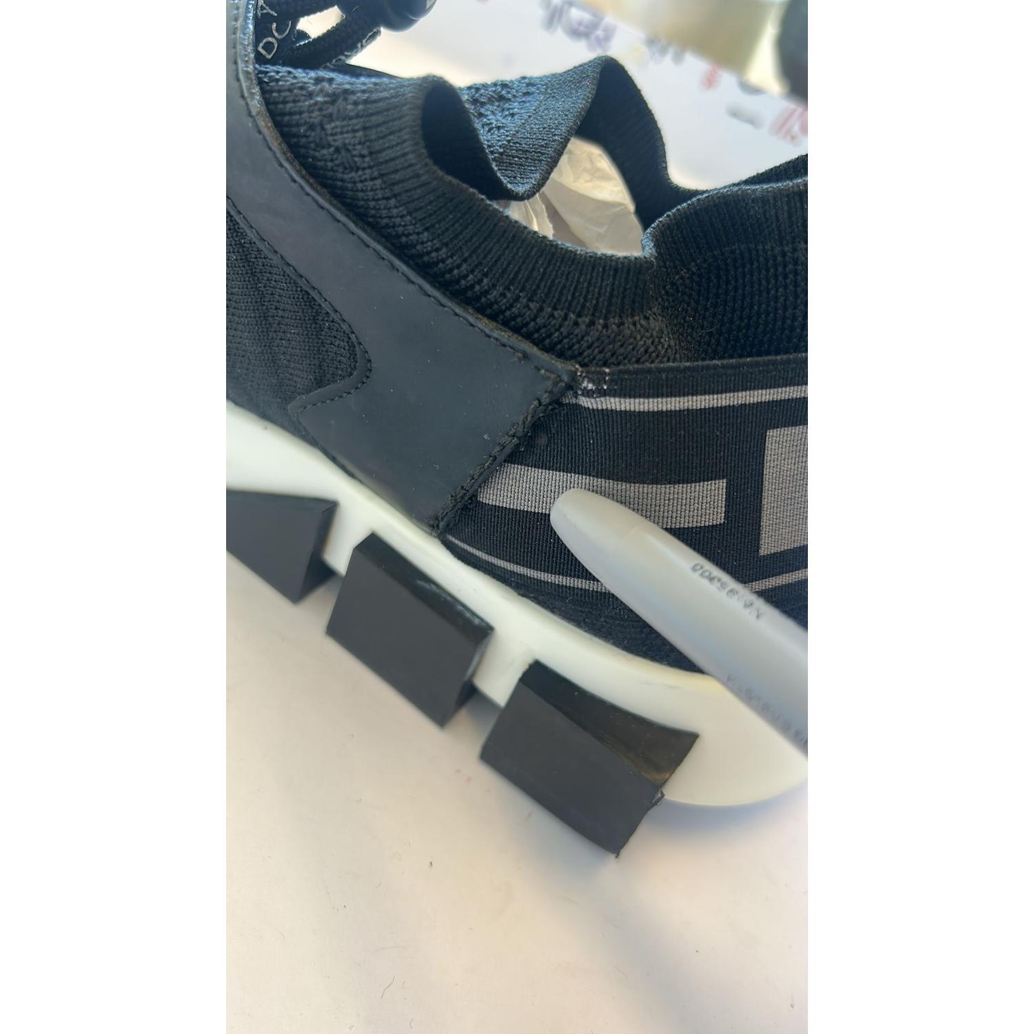 Dolce & Gabbana Black Mesh Sorrento Trekking Sneakers Shoes