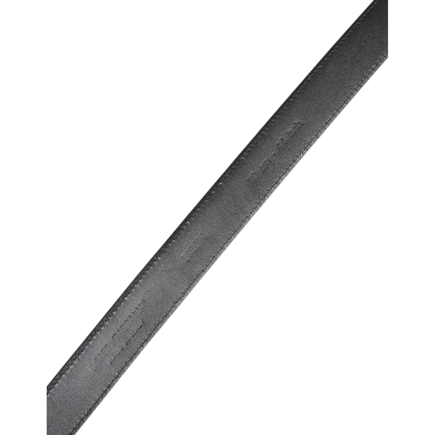 Dolce & Gabbana Black Calf Leather Classic Metal Buckle Belt