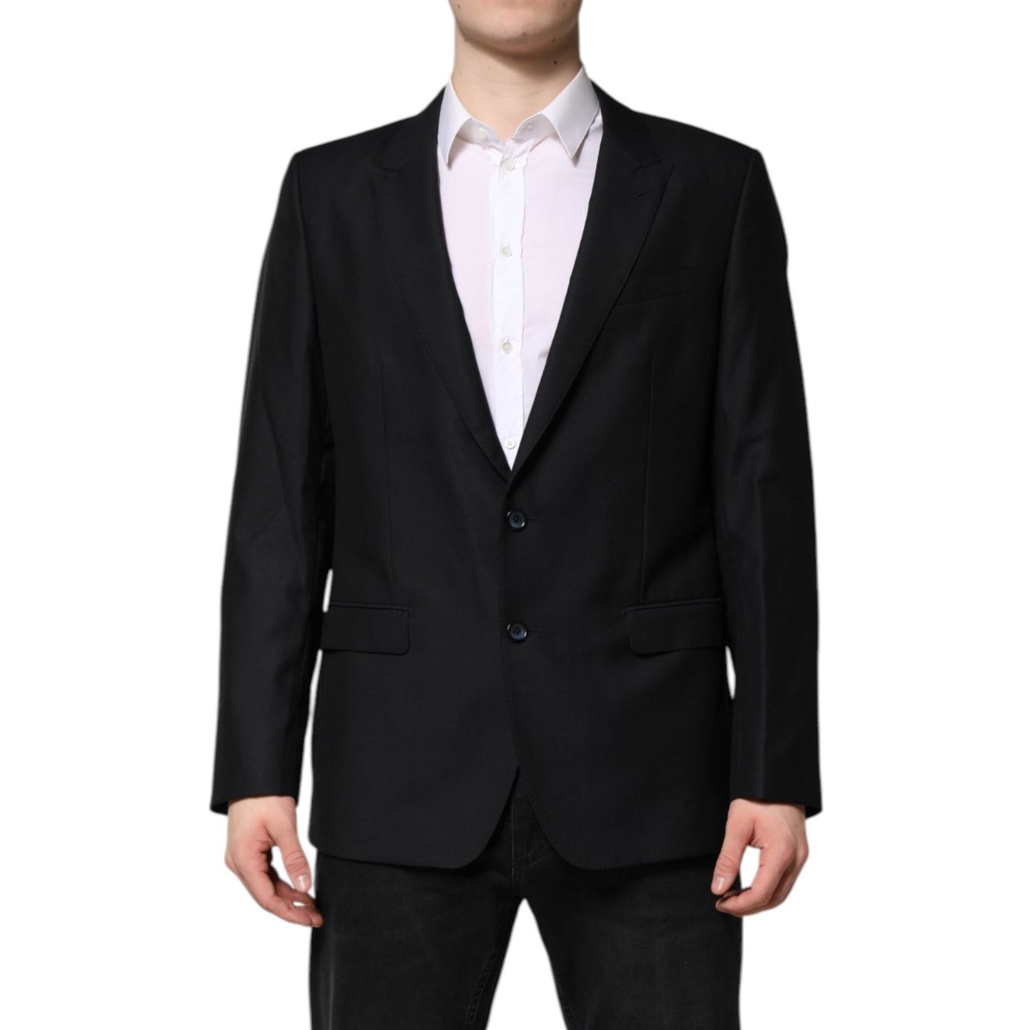 Dolce & Gabbana Dark Blue MARTINI Wool Blazer Coat Jacket