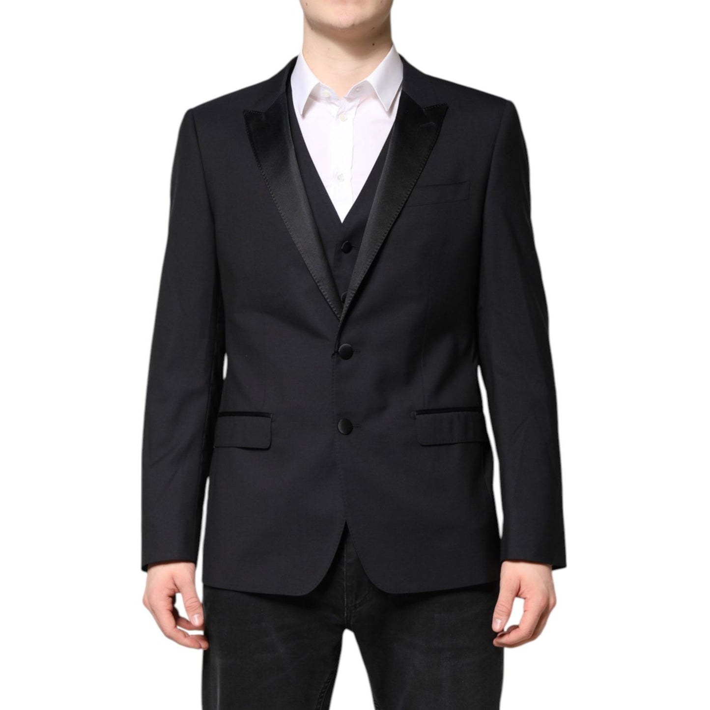Dolce & Gabbana Dark Blue MARTINI Wool Suit 2 Piece Jacket